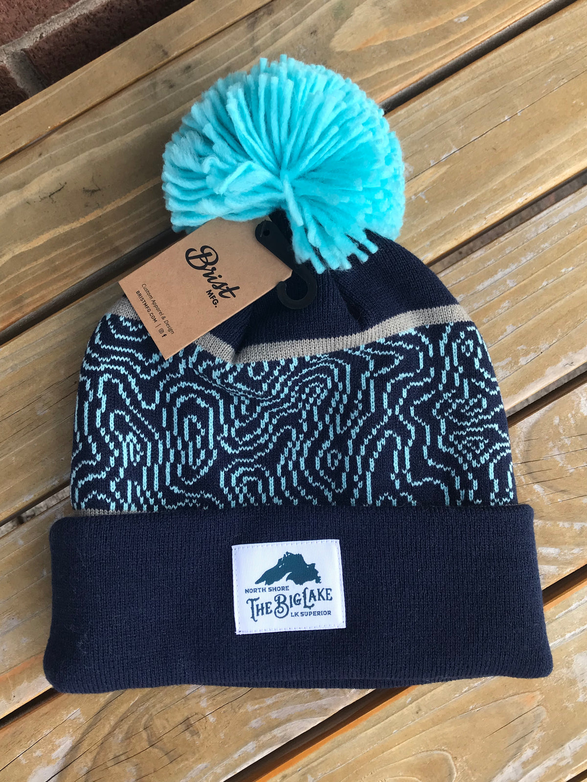 Topographic Map Pom Hat