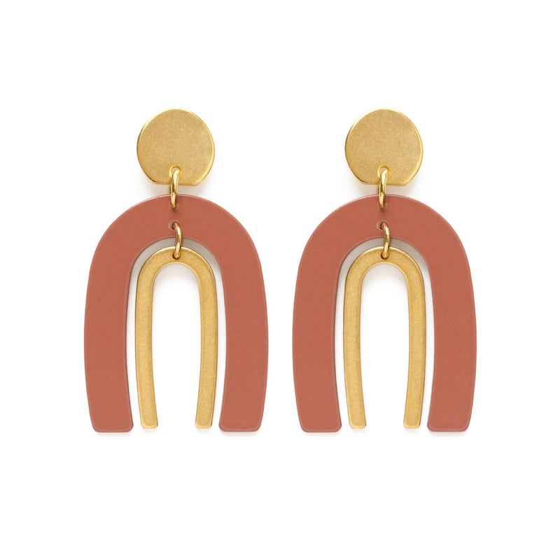 Arches Earrings: Adobe
