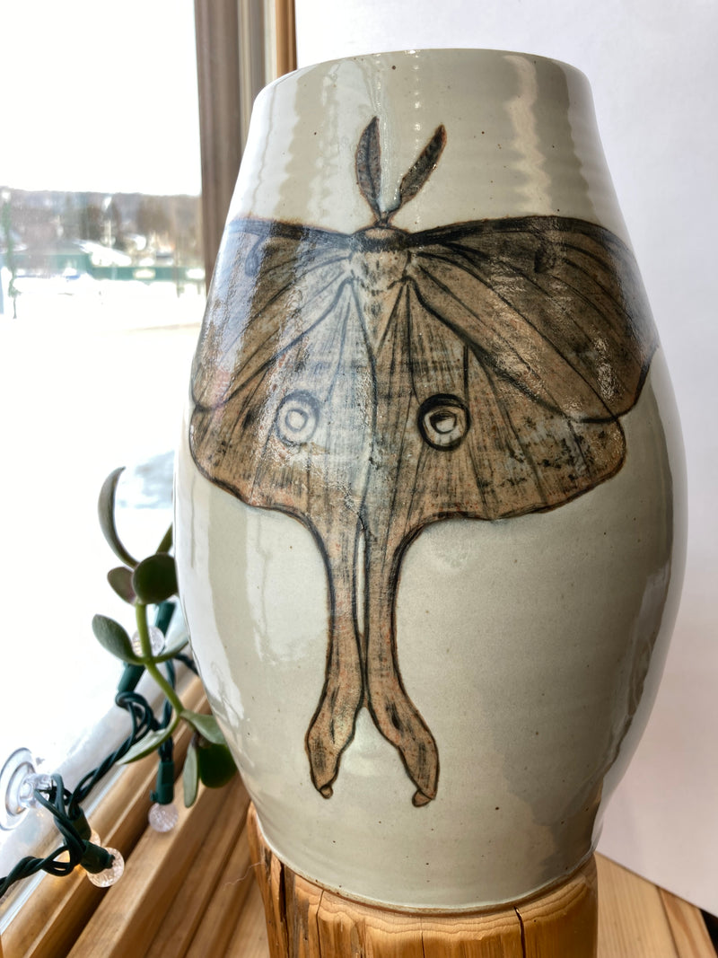 Luna Moth Vase