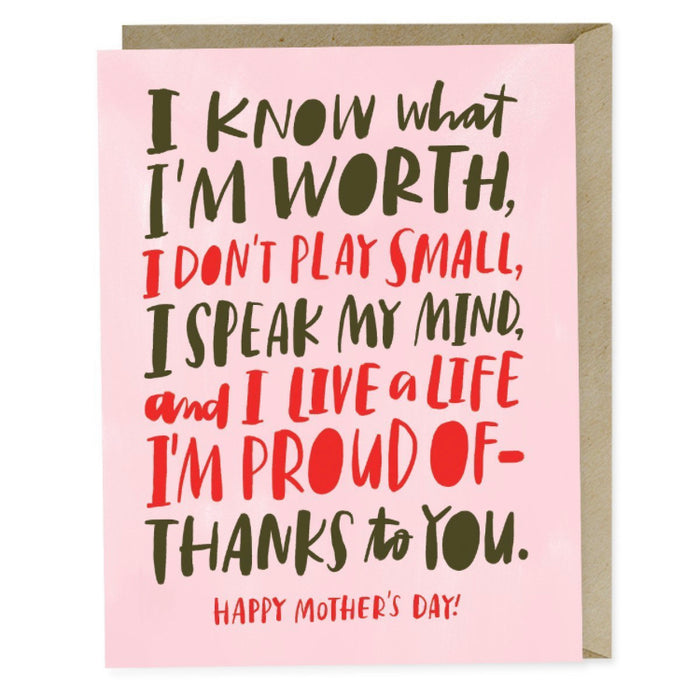 Know My Worth Mother’s Day Card