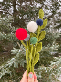 Holiday Felted Flower Bouquets