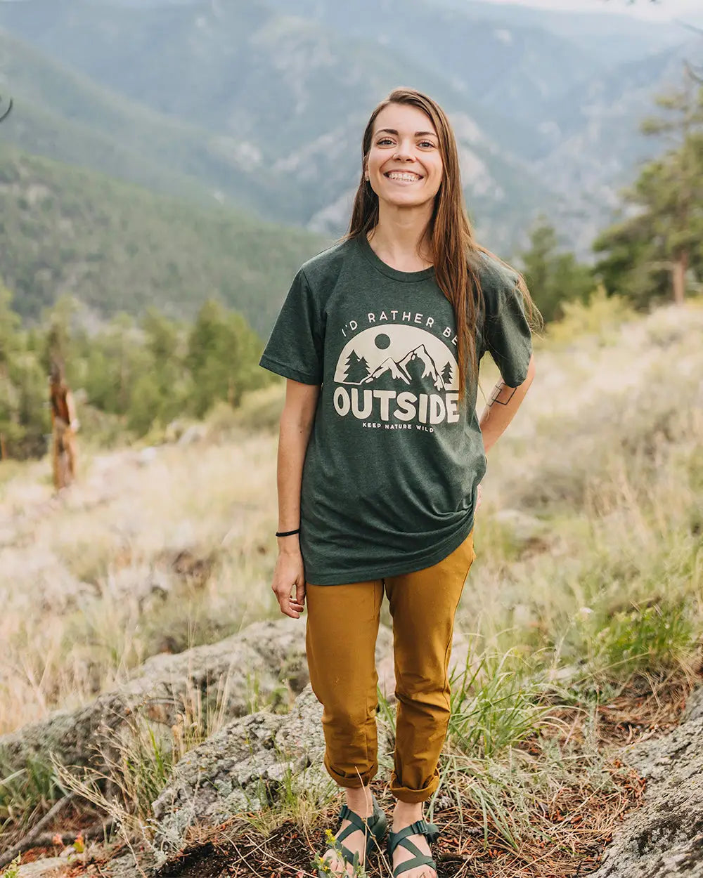 I'd Rather Be Outside Unisex T-Shirt Forest