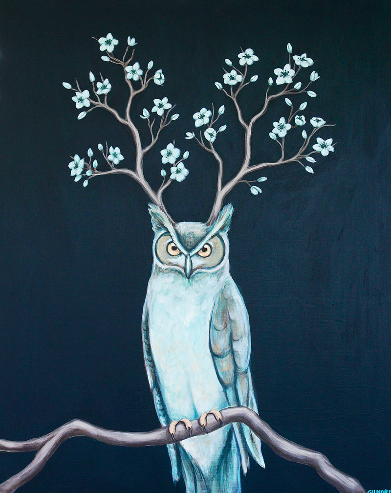 Great Horned Blue Owl