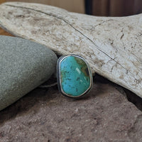 Turquoise and Sterling Silver Ring - Size 6