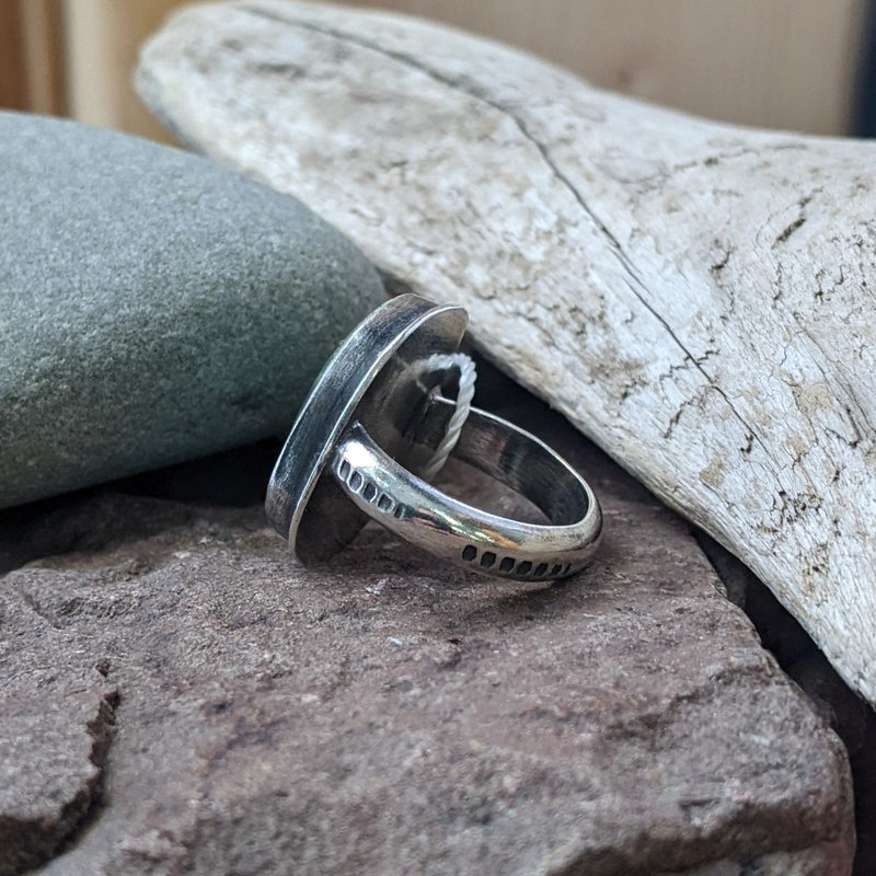 Turquoise and Sterling Silver Ring - Size 6