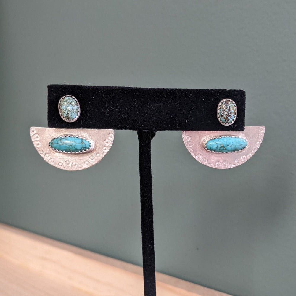 AS 16 Turquoise Silver Ear Jackets