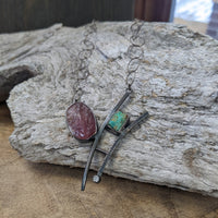 KD75 Tourmaline and Azurite Necklace