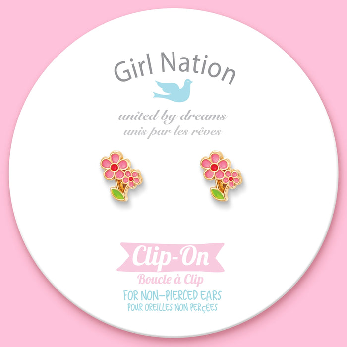 Little Pink Flower | Clip On Cutie Earrings