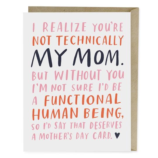 Not Technically My Mom Mother’s Day Card