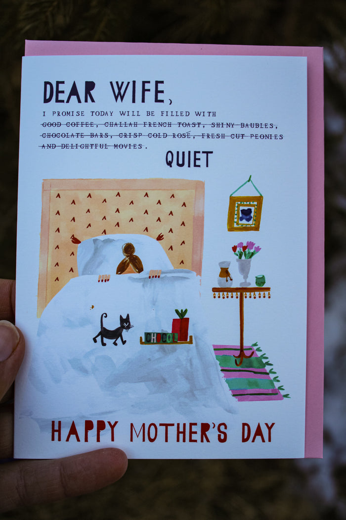 QUIET Mother’s Day Card