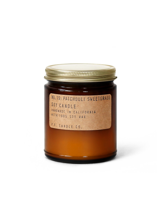 NO. 19: Patchouli & Sweetgrass - 7.2 oz Soy Candle