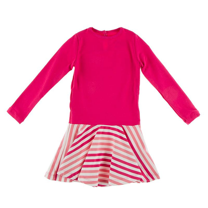 Long Sleeve Dress: Forest Fruit Stripe (2T- MD 8/10)